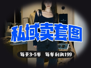 私域卖套图每天3-5单,每单利润99-优途资源网