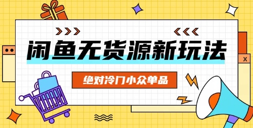 闲鱼无货源冷门单品项目,绝对冷门小众单品-优途资源网