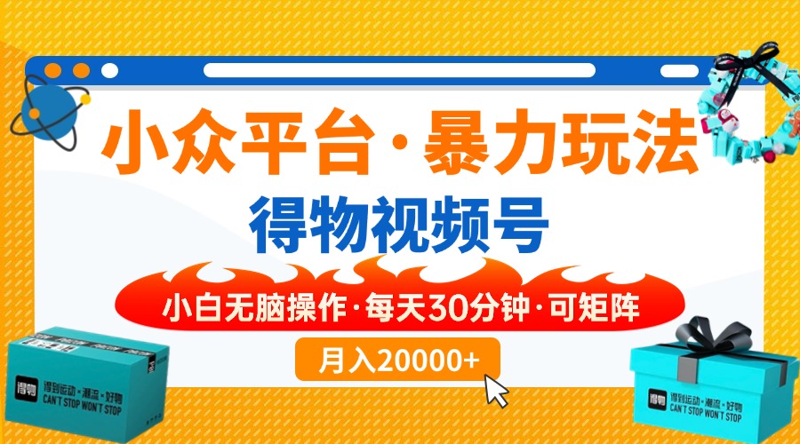 (14194期)小众平台暴力玩法,一键搬运爆款视频,可矩阵小白无脑操作,每天30分钟...-优途资源网