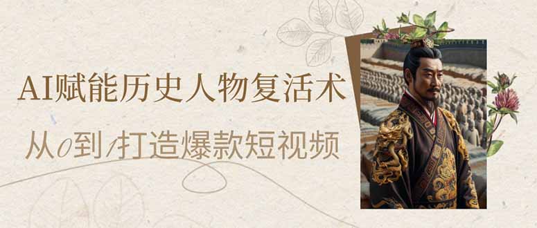 （14311期）AI赋能历史人物复活术：从0到1打造爆款短视频-优途资源网