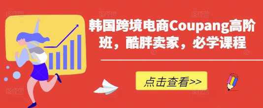 韩国跨境电商Coupang高阶班，酷胖卖家，必学课程-优途资源网